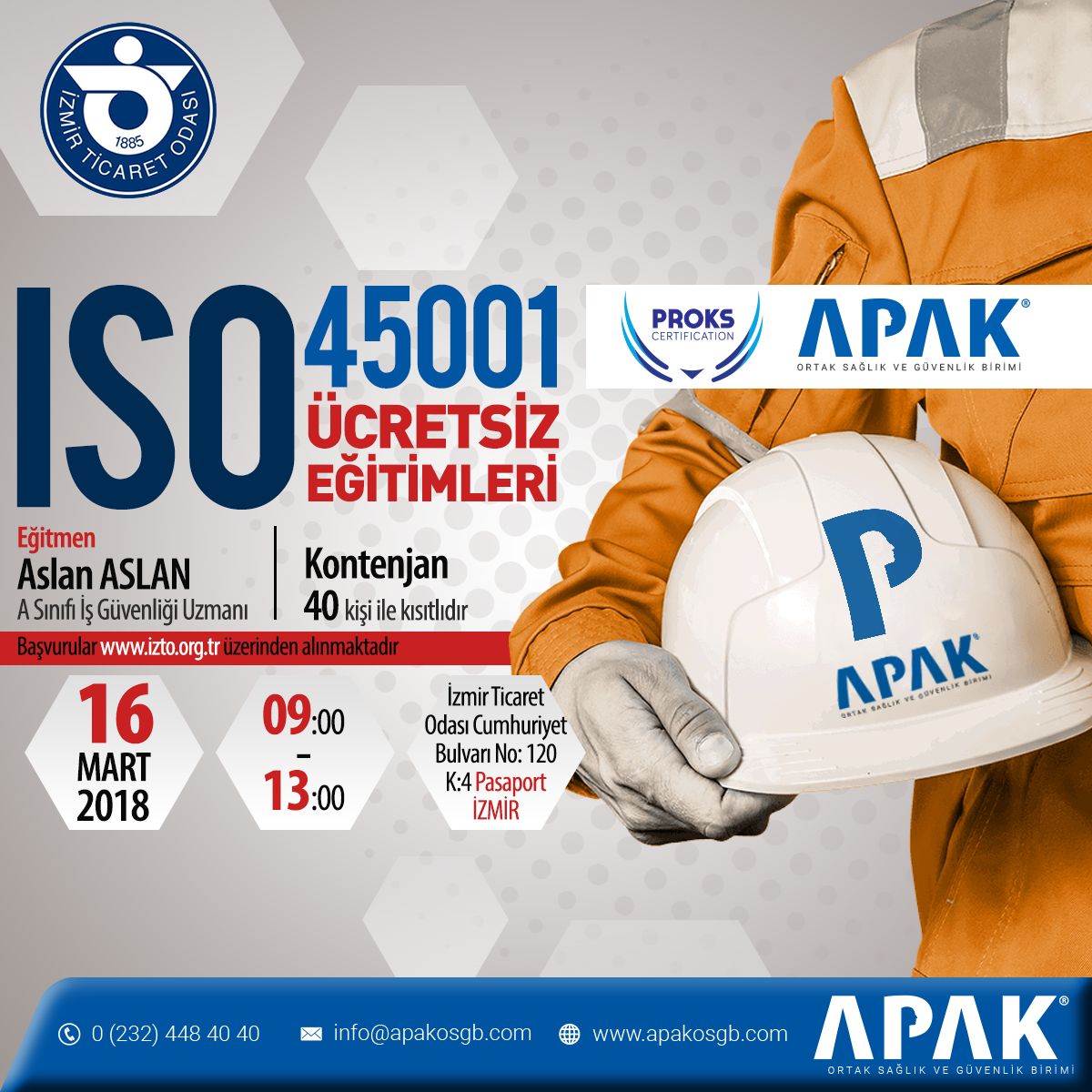 IZTO işbirIiğiyle ISO 45001 Eğitimi